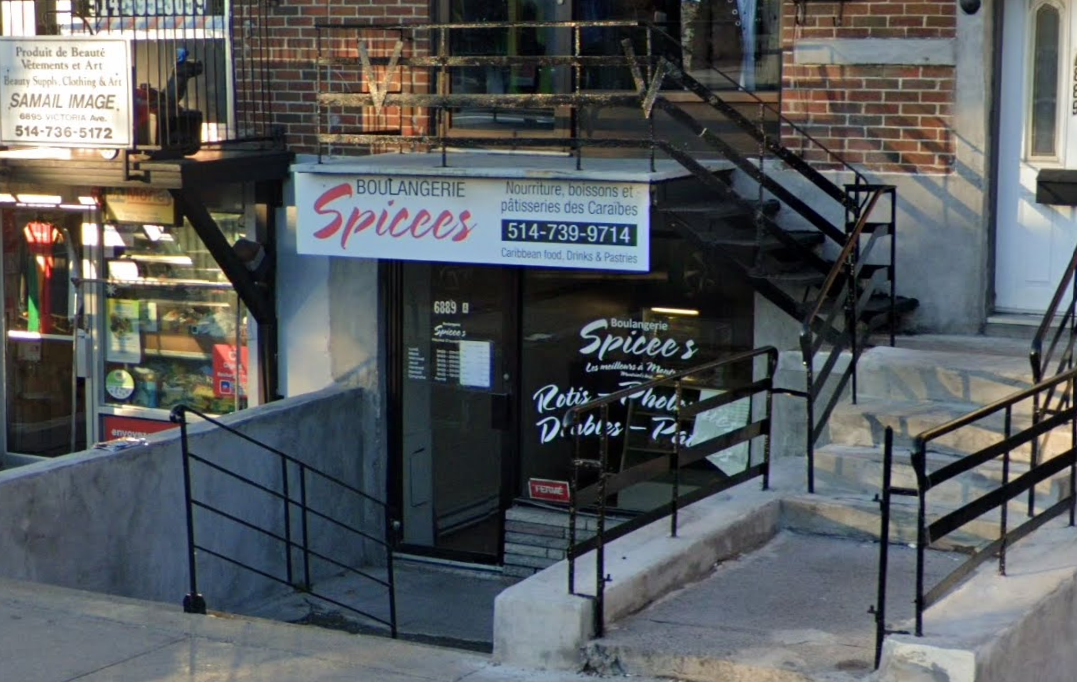 Boulangerie Spicee's storefront on Avenue Victoria, Côte-des-Neiges, Montréal